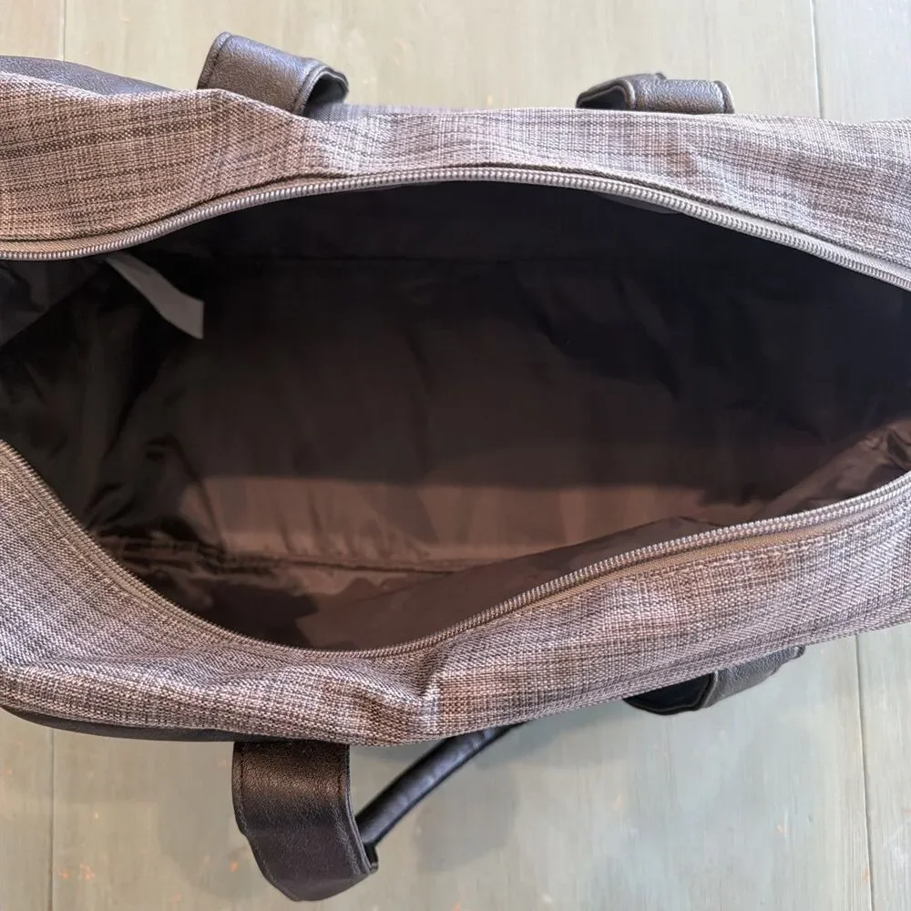 John‎ Varvatos Gray & Black Weekender Gym Travel Duffle Bag Carry On